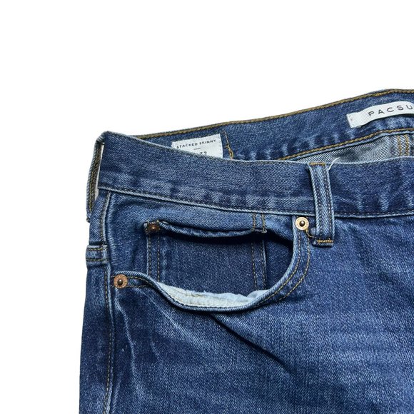 PacSun Jeans Stacked Skinny Mens Size 33 X 32 Medium Wash Denim - Picture 6 of 10